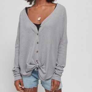 Urban Outfitters Thermal Button Down Front…